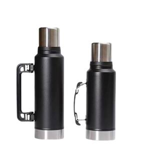 ขวดน้ำสแตนเลส1200มล. 1400มล. ความจุขนาดใหญ่สำหรับเดินทางกลางแจ้งขวดน้ำกีฬากระติกน้ำร้อนสำหรับเดินทางพร้อมถ้วย - Product Image 5