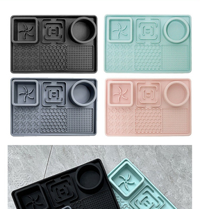 JZ Logo personalizzato nuovo Silicone Pet Lick Mat multifunzione vassoio di alimentazione lenta per cani gatti rettangolo per cucina da viaggio all'aperto ciotola - Product Image 1
