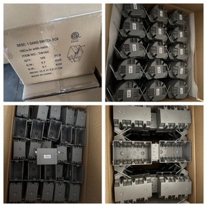 Chứng nhận 1-gang PVC mới làm việc hộp nhựa W khung Màu xám phi kim loại điện hộp khung cho 3/8 "đến 5/8" wallboard 18cu. in - Product Image 3