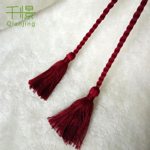 Fourniture de fabricant de franges de pompon fuchsia de style ethnique pour l'emballage ou les sacs - Product Image 5