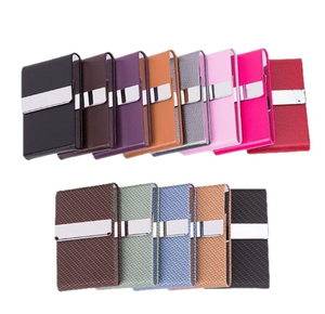 סיטונאי סלים נירוסטה פו עור כרטיס ביקור במקרה לוגו מותאם אישית ביקור שם מחזיק כרטיס אלומיניום כרטיסי אשראי מודפסים - Product Image 5