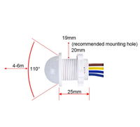 Détecteur de mouvement PIR FYX, interrupteur à détecteur de présence humaine, AC110 240V, contrôle d'éclairage infrarouge automatique pour éclairage LED