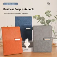 Carnet de notes personnalisé en similicuir avec logo imprimé, idéal pour les réunions annuelles d'entreprise, avec reliure sans colle, format A5