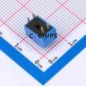 DS-02BP DIP Switch Through hole Component (THT) Switch ( Number of Switch Sections: 2 )( Lead Spacing: 2.54mm )( Color: Blue ) - Product Image 2