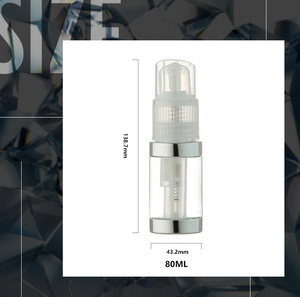 Botella de Spray Corporal de Plástico Plateado y Dorado de 80 ml con Bomba, Recargable, Envase para Cuidado Personal - Product Image 2