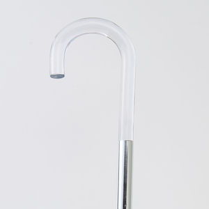 Ombrello con Logo personalizzato bianco trasparente con Design trasparente meduse <span class=keywords><strong>blu</strong></span> ombrello trasparente con fiore ombrello dritto - Product Image 3