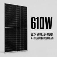 Panneaux solaires MULOYAL 610W, efficacité 23,2%, 2323 mm x 1134 mm, 144 pièces, modules PV à contact arrière, double vitrage, bifaciaux, 10%