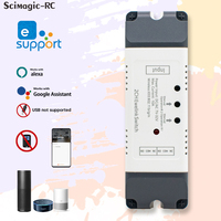 Ewelink F0803 Interrupteur intelligent universel pour la domotique, contrôleur de porte de garage intelligent WiFi 2CH DC 7-32V sans RF 433MHz sans USB