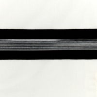 Talit en laine 100% avec motif uni régulier à rayures noires Taille 45