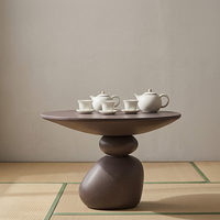 Table de Chevet Créative Moderne en Résine, Meuble d'Appoint pour Entrée ou Canapé, Hauteur Réglable, Luxe Léger, Petit Meuble Wabi-sabi pour la Maison
