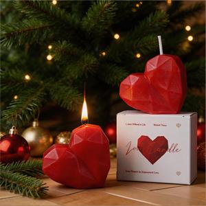 Candele Profumate in Cera di Soia a Forma di Cuore, Tendenza <span class=keywords><strong>2026</strong></span>, Romantiche Fatte a Mano per Regalo di San Valentino per Coppie e Donne - Product Image 1