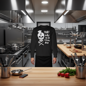 T-shirt a maniche lunghe con grafica Line Cook Chef 86'D Cooking Restaurant - Product Image 2