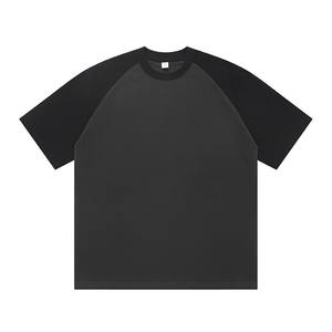 T-shirts unisexes en coton BYABC-G10, col rond, 260 grammes, tricot uni, blanc et noir, design d'usine, vente en gros, impression personnalisée par transfert thermique - Product Image 5