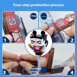 Modelo AO C hecho a mano 3D Origami cartón DIY juguete creativo para niños fabricación de <span class=keywords><strong>libros</strong></span> silenciosos con Material de papel mache - Product Image 4