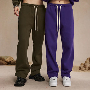 <span class=keywords><strong>Pantaloni</strong></span> Sportivi Casual da <span class=keywords><strong>Uomo</strong></span> Personalizzati Autunno Inverno 350g Spessi Dritti Foderati in Pile di Cotone Traspiranti Vestibilità Ampia Tinta Unita - Product Image 1