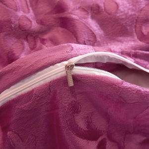 Phong Cách Mỹ Thêu 3D In Nhà Máy Hoa Sang Trọng Nhung Lãng Mạn Bộ Đồ Giường Thiết Lập - Product Image 5