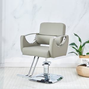 Chaise de barbier en métal, siège en cuir, équipement et mobilier de salon de coiffure antique, style simple, pour salon de beauté chinois - Product Image 5