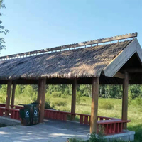 Toit en herbe de chaume synthétique de haute qualité rouleau de paille mexicaine artificielle herbe de toiture de chaume pour décor de fête hawaïenne de bar de patio