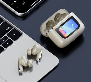 Vente en gros d'usine Écouteurs sans fil à charge rapide avec réduction de bruit Enc stéréo <span class=keywords><strong>V8</strong></span> Pro 2 ANC avec écran tactile LCD intelligent - Product Image 4