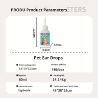 Nettoyant pour oreilles d'animaux, formule douce désodorisante pour chiens et chats, élimine le cérumen et la saleté, pour un soin quotidien, livraison rapide RTS