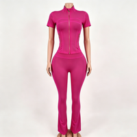 Ensembles de sport pour femmes, vêtements de sport, veste ajustée zippée, pantalon de jogging taille haute, tenue de yoga sans couture pour femme