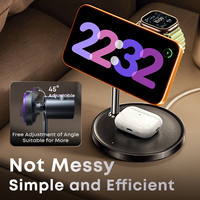 Station de charge sans fil magnétique polyvalente LISEN avec Qi2.2 25W réglable pour iPhone 17 Pro Max Pixel 10 Watch AirPods Bureau