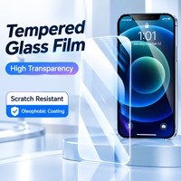 Verre trempé HD anti-rayures 2.5D pour iPhone 13 14 15 16 17 18 Pro Max, film protecteur d'écran à couverture complète
