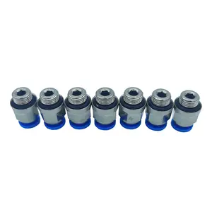 Nieuwe PC6-02 Buis Union Connectors Snelkoppeling Water Fittings Man Air Plastic Ronde