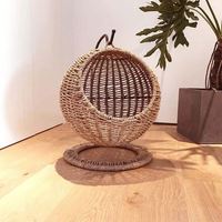 Vente en gros d'accessoires pour animaux domestiques chauds et confortables écologiques, meubles modernes pour maison, lits en rotin surélevés