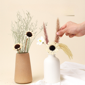 Dried Flower Bouquet - Eternal Flower in Cream and Raw Wood Style for TV Stand <b>Ornament</b>, Dining Table Floral Arrangement - Product Image 2