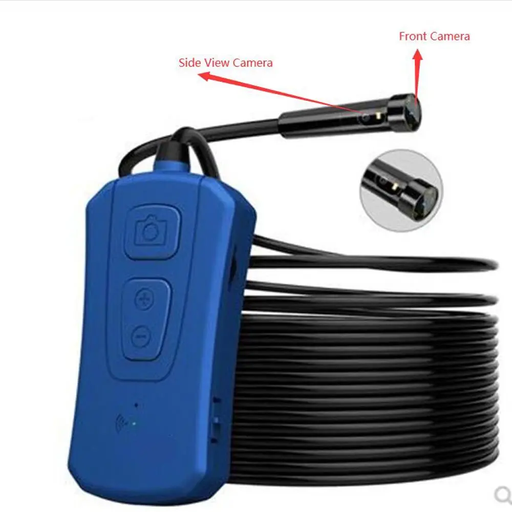 Dual Lens Industrial Endoscope Camera Snake 1080P Borescope Inspection Camera with 7 LED Lights IP67 Waterproof Sewer Cam PQ310