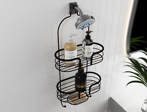 Hot Selling Hanging <strong>Shower</strong> Organizer Rack Wall Mounted <strong>Shower</strong> <strong>Caddy</strong> with <strong>Over</strong> <strong>Shower</strong> Head for Bathroom - Product Image 3