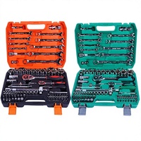 Ensemble d'outils à douilles de 82 pièces en gros, en acier CRV, avec mallette rigide, embouts de tournevis à cliquet manuels pour la réparation mécanique automobile
