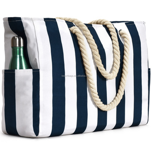 Tùy chỉnh Túi xách nhà cung cấp túi một chính De Luxe bãi biển Tote Túi vải mang nhãn hiệu của phụ nữ bán buôn bagg tas vải Crossbody bãi biển túi - Product Image 2