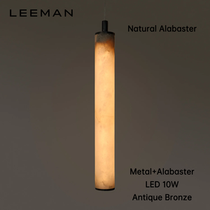 Lámpara <span class=keywords><strong>Colgante</strong></span> Cilíndrica Minimalista <span class=keywords><strong>de</strong></span> Alabastro, Pequeña y Larga, en Bronce y Mármol, para Dormitorio, Isla <span class=keywords><strong>de</strong></span> Cocina, Mesa <span class=keywords><strong>de</strong></span> Comedor - Product Image 1