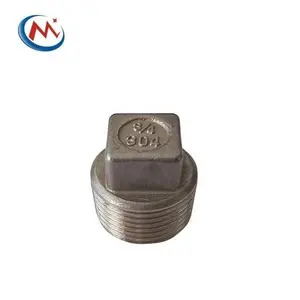 Stainless Steel Square Plugs Forged Pipe Fittings / High Pressure Male NPT/RT Thread Plug