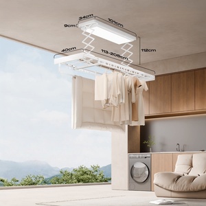 <b>Small</b> <b>unit</b> dedicated balcony automatic lifting ultra-thin indoor intelligent electric drying rack - Product Image 2