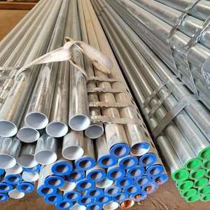 Tuyau en acier galvanisé Q235B de 1,5 pouce, poids par mètre, tuyaux en acier laminé à chaud avec revêtement plastique - Product Image 1