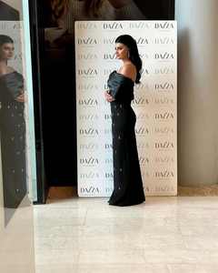 C3819Migugarmentエレガントなプロムドレス女性用ファッション弓襟オフショルダー背中なしノースリーブボディコンパーティーイブニングドレス - Product Image 2