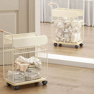 Removable <b>Rolling</b> Sports Equipment Storage Rack with Wheels, Metal Wire Yoga <b>Mat</b> Organizer Floor Trolley Shelf for Home, Gym - Product Image 5