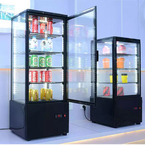 Réfrigérateur commercial <span class=keywords><strong>vertical</strong></span> à 4 faces vitrées, à température unique, avec ventilateur et dégivrage automatique, pour la présentation de boissons gazeuses, à température constante - Product Image 3