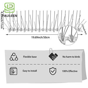 Piques <span class=keywords><strong>anti</strong></span>-oiseaux en plastique à base de plastique, bandes d'aiguilles économiques pour éloigner les oiseaux - Product Image 2