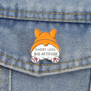 Pin Enamel Lunak Motif Anjing Corgi Berkaki Pendek dan Berwibawa Besar untuk Promosi Toko Hewan Peliharaan dan Souvenir Pesta Anjing - Product Image 6