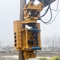Pileuse hydraulique à poignée latérale pour excavatrice KS60, avec marteau vibrant à poignée latérale et 4 excentriques