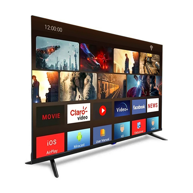 Ultra Clear 4K UHD FHD 24 Inch LED TV A+ Glass Screen Multi Smart Android OS WiFi Connect Wide Screen Customizable