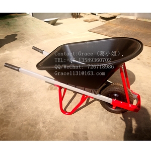 Marché américain <span class=keywords><strong>Brouette</strong></span> d'une capacité de 250kg avec manche en aluminium Roues solides pneumatiques à eau <span class=keywords><strong>110L</strong></span> Matériau plastique et métallique pour usage agricole - Product Image 6