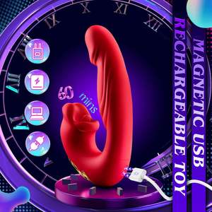 3-in-1 seks oyuncakları Dildos vibratörler g-spot klitoral çift stimülatörü su geçirmez kadın dil yalama ve parmak çırparak oyuncaklar - Product Image 6