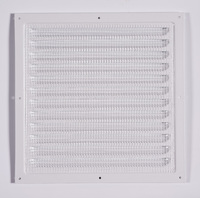 Grille d'aération carrée en alliage d'aluminium, diffuseur d'air de plafond blanc avec filet anti-insectes en nylon pour HVAC