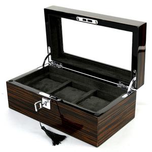 High-End Ebony Bark Multi-Position Wooden <b>Watch</b> <b>Box</b> Lacquer Finish Storage <b>Case</b> for 3 6 10 Lots of <b>Watches</b> for Piano Storage - Product Image 2