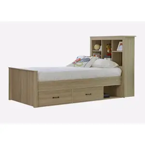 Queen-Size-Luxus-Holzbett rahmen Doppelbett Designs mit Box